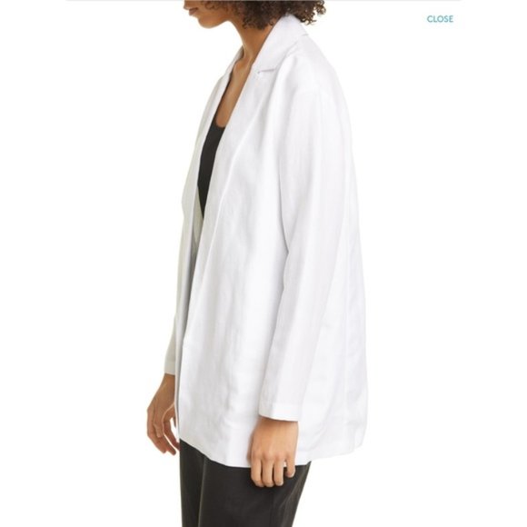 Eileen Fisher Notch Collar White Blazer XL - Picture 3 of 4
